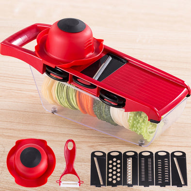 10pcs/set Manual Potato Slicer Vegetable Fruit Cutter Stainless Steel