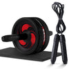 New 2 in 1 Ab Roller&Jump Rope No Noise Abdominal Wheel Ab Roller with Mat