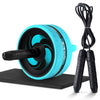 New 2 in 1 Ab Roller&Jump Rope No Noise Abdominal Wheel Ab Roller with Mat