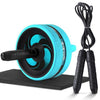 New 2 in 1 Ab Roller&Jump Rope No Noise Abdominal Wheel Ab Roller with Mat