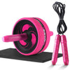 New 2 in 1 Ab Roller&Jump Rope No Noise Abdominal Wheel Ab Roller with Mat