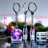 Colorful Crystal Key Chain Photo LED Light Keychain