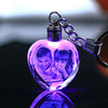 Colorful Crystal Key Chain Photo LED Light Keychain