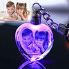 Colorful Crystal Key Chain Photo LED Light Keychain